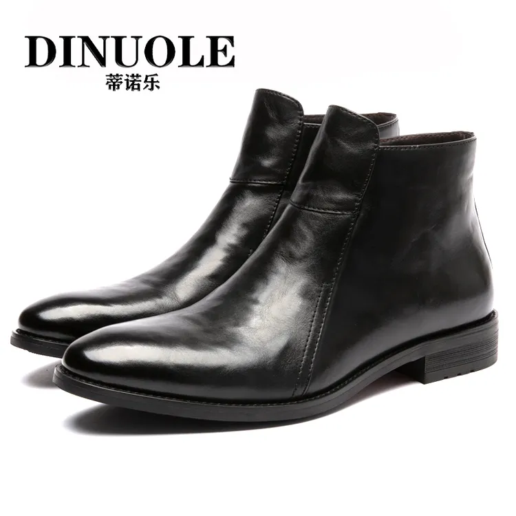 【高端轻奢】新款男士真皮休闲马丁靴秋冬加绒保暖厚底老钱风工装