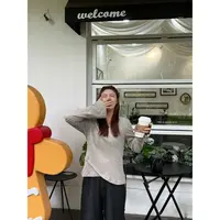 楠序【温暖特调】源子微胖女装 2025年秋纯色不规则毛针织衫YZ37321