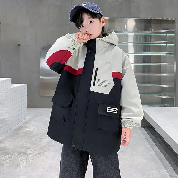 儿童冲锋衣男童三合一可拆卸秋冬款6-12岁到15岁大童冬装童装潮款
