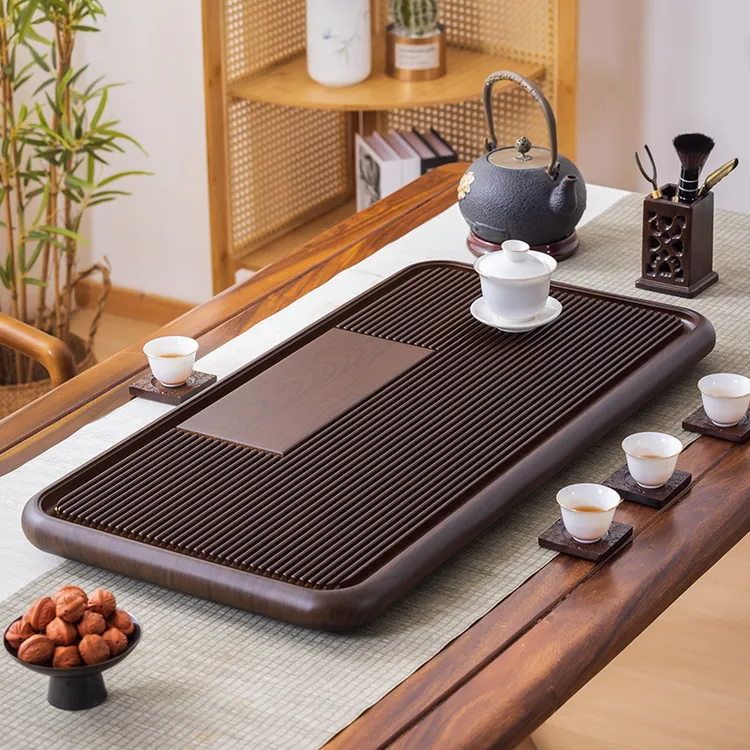 2025整块实木茶盘高档家用茶台干泡排水办公室茶具套装电木款茶台