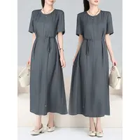 老敏哥 100醋酸 | 2025夏季新款凉爽醋酸连衣裙高级感S05307017