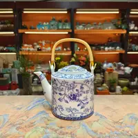 秋香茶具 青花牡丹提梁壶家用防烫泡茶壶凉水壶-5152