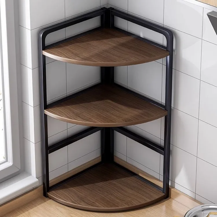 厨房转角调料品置物架圆角台面多层三角形调味料油盐酱醋收纳架子