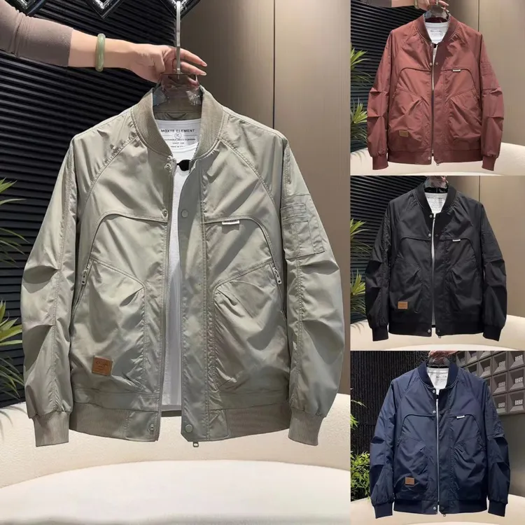 大码300斤男士棒球服夹克春秋时尚百搭休闲工装外套潮流帅气上衣2