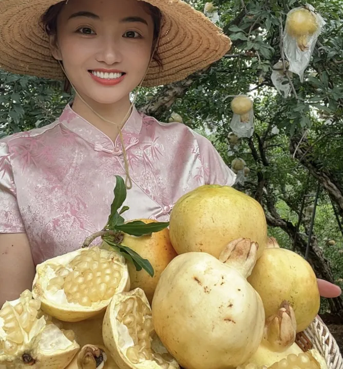 纯天然怀远百年历史白花玉石籽石榴