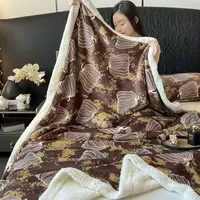 感恩南瓜牛奶绒毛毯被套被罩冬季珊瑚绒双面加绒法兰绒双人毯子