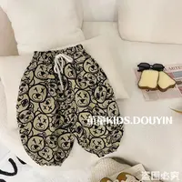  【麦麦妈】Q347小童满印宽松小熊灯笼裤早秋新品宝宝韩系裤子