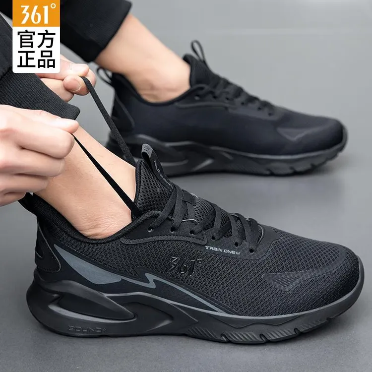361°男鞋户外运动鞋缓震回弹跑鞋网面轻便专业体测跑步鞋软底鞋子