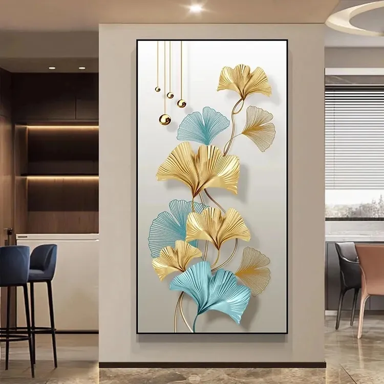 玄关客厅墙贴画自粘墙纸门贴入户挂画走廊过道装饰背景墙壁纸画