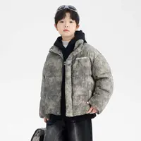 潮童冬季90安心绒短款面包羽绒服2025新款儿童装加厚防寒外套6232