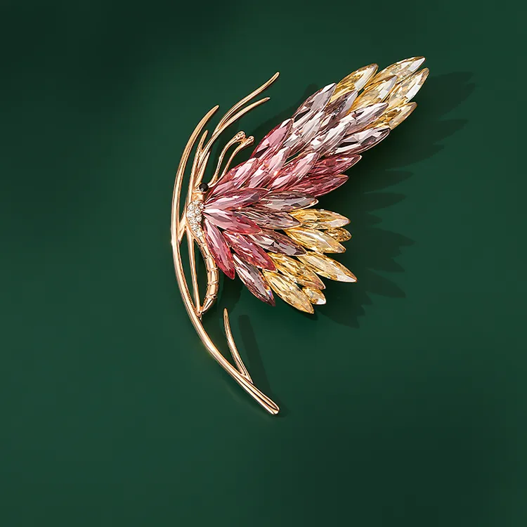 Jay 合金胸针 蝴蝶胸针女款高档奢华精致大衣配饰送长辈领导心意