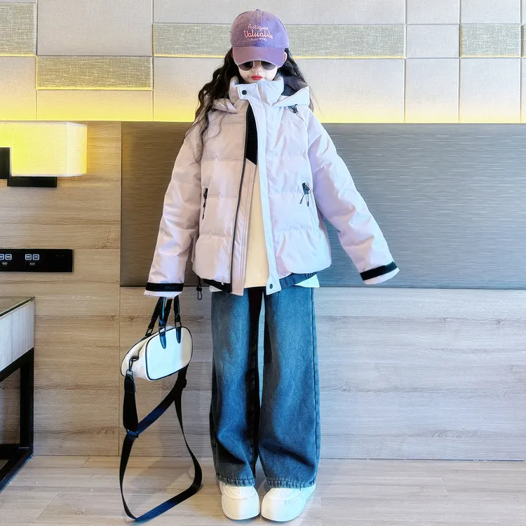 女童羽绒服冬季2025新款儿童白鸭绒外套大童女孩轻薄保暖冬装上衣