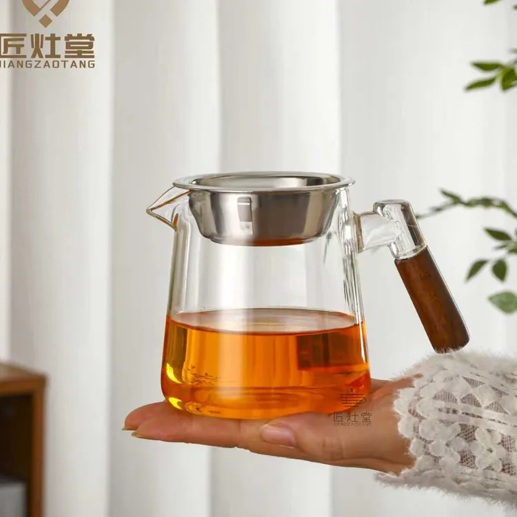 高硼硅耐热大号玻璃公道杯直身透明大容量高档分茶器