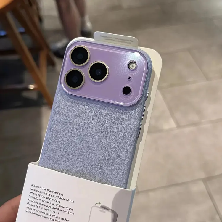 适用苹果17promax手机壳荔枝纹iphone16高级感镜头全包15pm简约壳