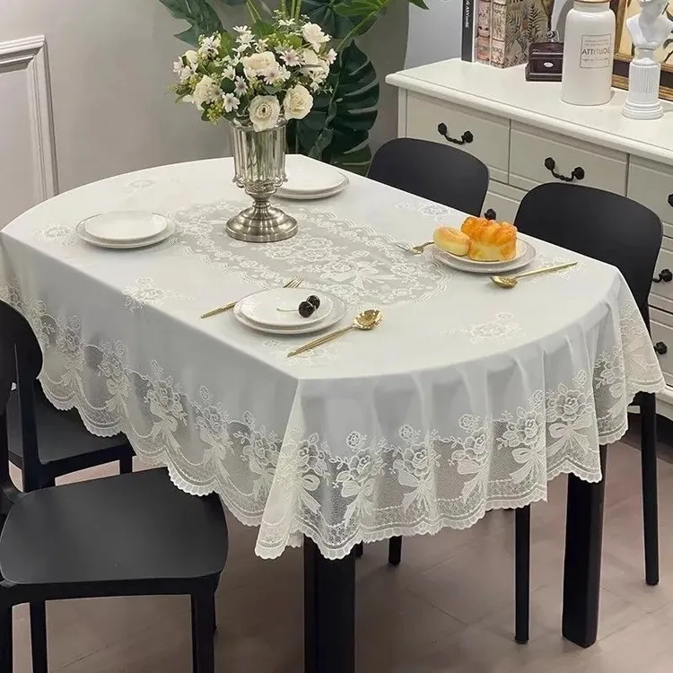 餐桌布防水防烫免洗长椭圆形桌布轻奢高级感PVC茶几台布高端桌Dkn