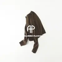 AP洛哥53200SK【比心】棉圆领爱心刺绣修身版时尚百搭复古针织开衫