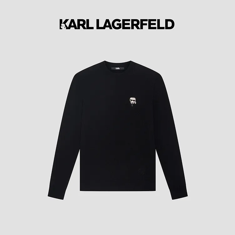 【官方男装】KARL LAGERFELD卡尔拉格斐25季新款长袖套头衫M21O2303