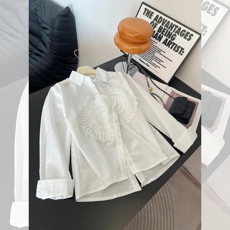 高级感不规则长袖衬衫秋季新款胖MM大码女装欧货显瘦遮肚宽松上衣