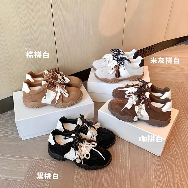 【苏茵茵】8cm新色来啦~内增高鸳鸯鞋带运动休闲鞋德训鞋E5119001
