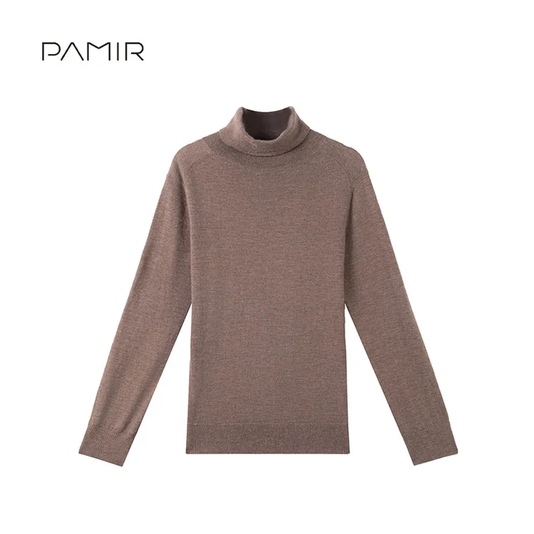 [叶可可]PAMIR秋冬女士高领精纺羊绒纯色针织衫 H027
