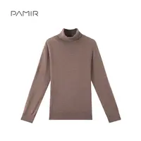 [叶可可]PAMIR秋冬女士高领精纺羊绒纯色针织衫 H027