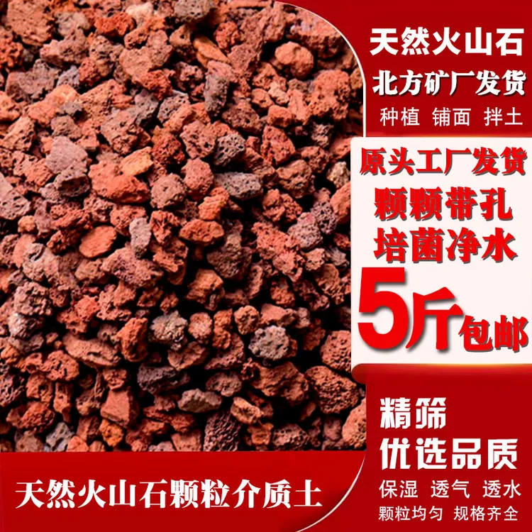 天然火山石颗粒多肉兰花盆栽铺面鱼缸底砂北方矿场火山岩营养拌土