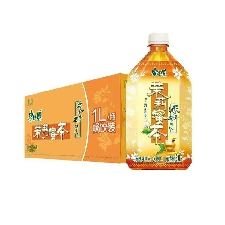 【到手8瓶】康师傅茉莉蜜茶1L*8大瓶整箱解渴夏日饮料批发特惠超值