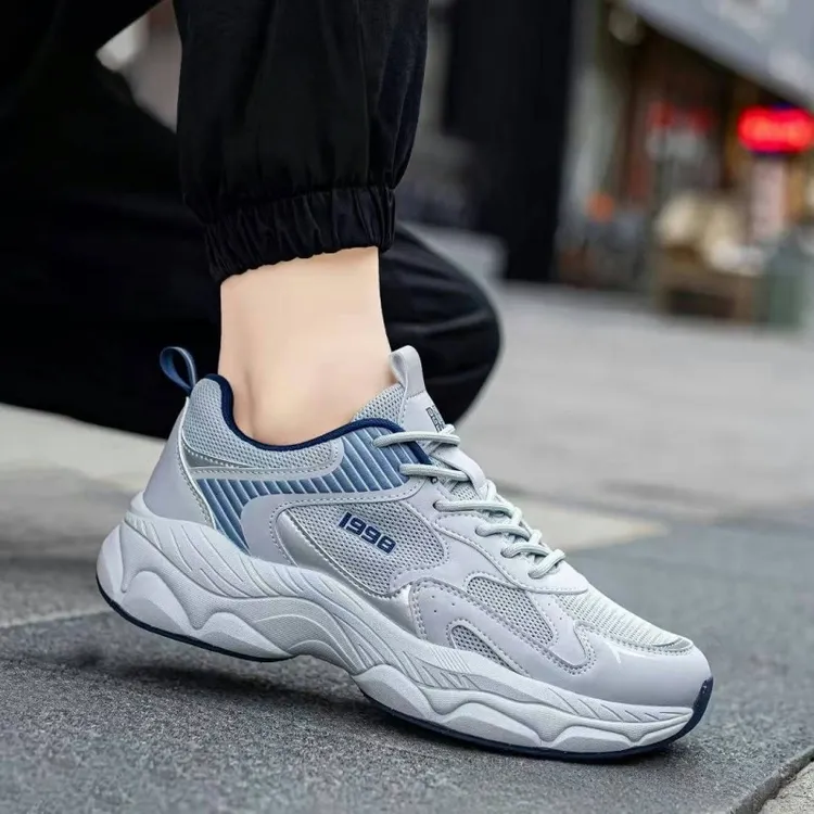 夏季新款潮牌男鞋网面透气厚底老爹鞋时尚潮流百搭运动休闲鞋跑鞋