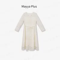 【春日精灵】Mayya Plus麦芽定制轻奢气质显瘦款梭织连衣裙32518215