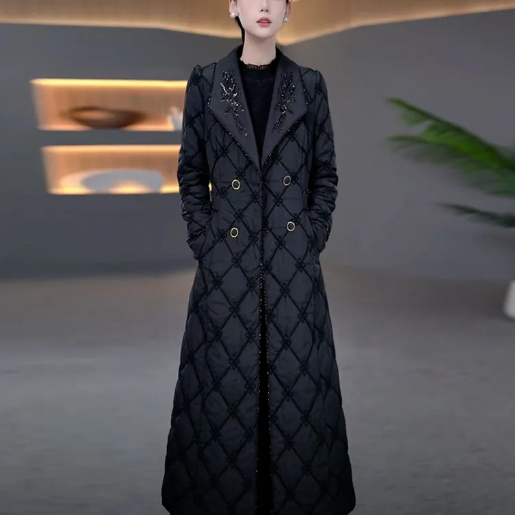 女士夹棉保暖连衣裙两件套冬季新款2025爆款时尚洋气显瘦套装裙子