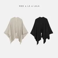 LA  松弛感 不规则 百搭 针织斗篷披肩 32019
