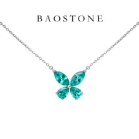 BAOSTONE 坠链均925银合成锆石 【仲夏夜之梦】蝴蝶项链（专属）T462