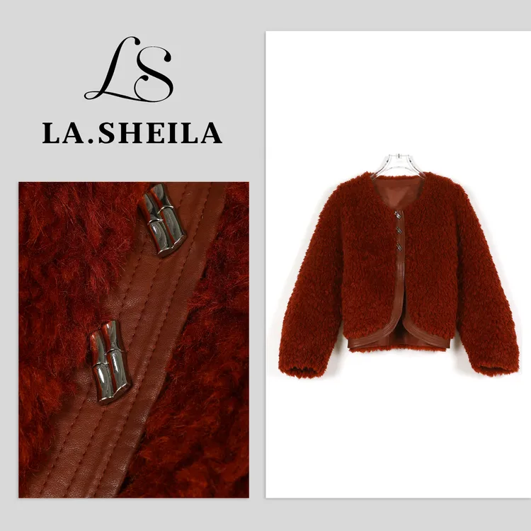 LA.Sheila 拼皮颗粒绒外套253-WT/0913-8533