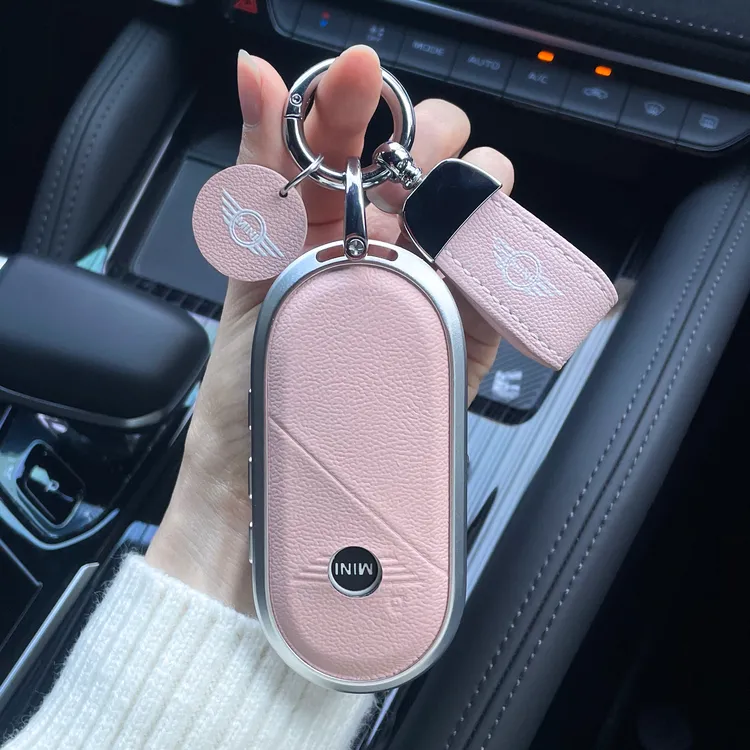 新款宝马mini钥匙套电动cooper真皮ACEMAN女款JCW铝合金壳长绳扣
