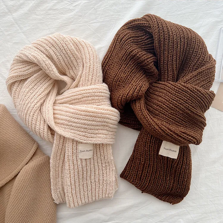 英国Cosp Kosp 秋冬韩版纯色针织围巾男女学生情侣百搭保暖围脖