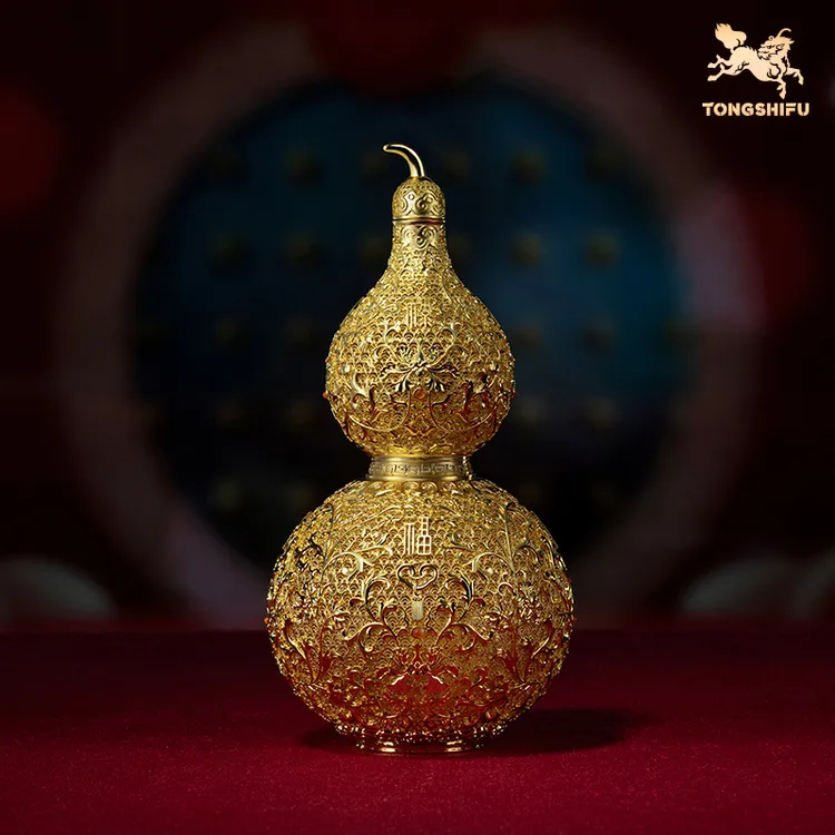 铜师傅《花丝吉祥葫芦》桌面葫芦福禄铜葫芦摆件工艺品