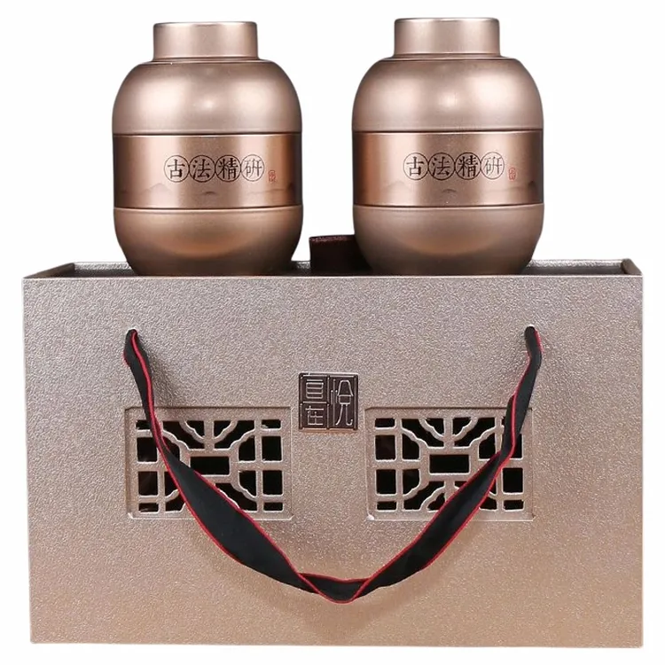 茶叶包装盒铁盒礼盒空盒通用密封半斤一斤绿红黑普洱茶茶叶罐定制