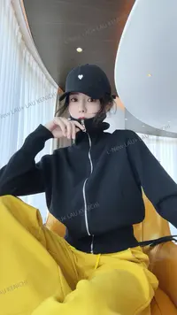 L-New"格雷暖灰"大翻领羊毛混纺针织 拉链开衫设计师潮牌女装外套