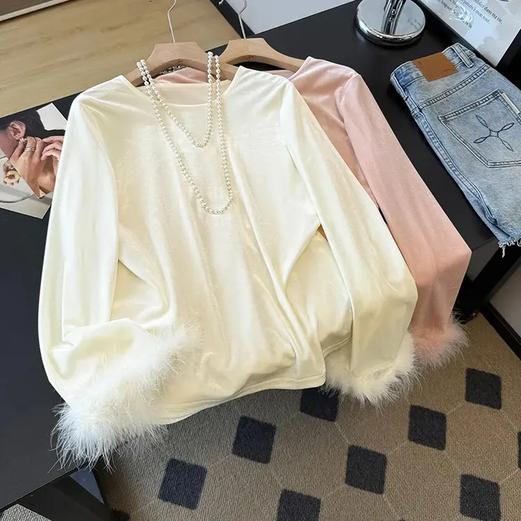 时尚真丝高端宽松T恤2025秋冬新款洋气减龄别致绝美小衫打底衫