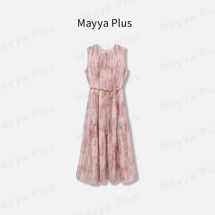 【画境】Mayya Plus时尚新品轻奢气质显瘦款连衣裙32519156
