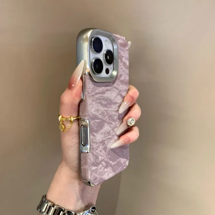 ins绒布雪山纹适用于苹果16promax手机壳15PRO防摔网红高级感男女
