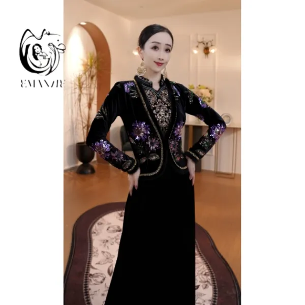 W6200依曼之舞异域风情新款外套洋气气质民族风新疆舞蹈服装秋冬