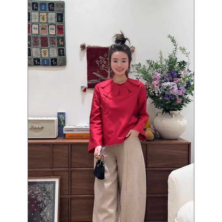 爆款冬季独特漂亮外套超火上衣新中式国风唐装禅意衬衫2025年新款