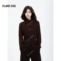【FLARE SOIL】韩版修身法式秋装搭配无袖毛衣针织马夹上衣 T4731A