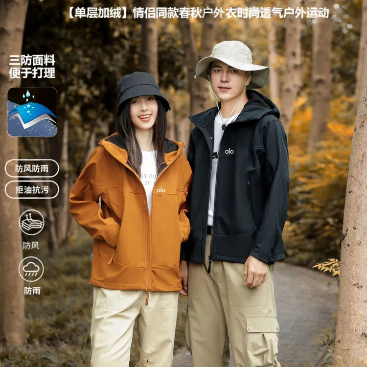 ALO 风壳3.0.全天候系列软壳冲锋衣加绒男女同款琥珀流光风外套