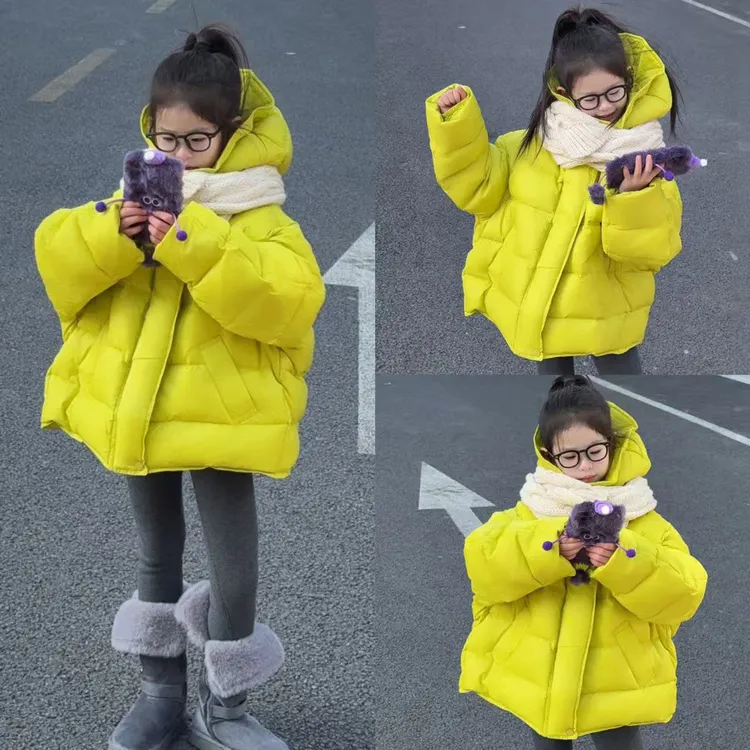 女童超好看的羽绒服冬装洋气白鸭绒外套2025年新款冬季面包服加厚