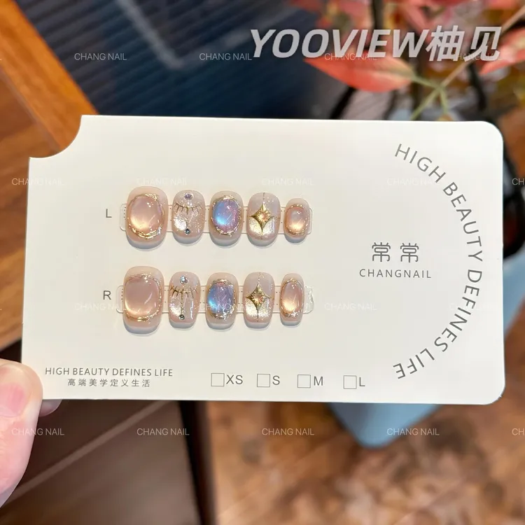 【柚见穿戴甲】美甲甲片纯手工穿戴甲纯手作希腊风西域风情高级感
