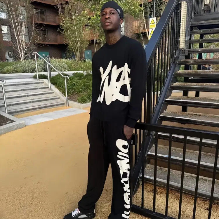 SYNARCHY CASHMERE SWEATER - BLACK 羊毛混纺提花圆领卫衣套装