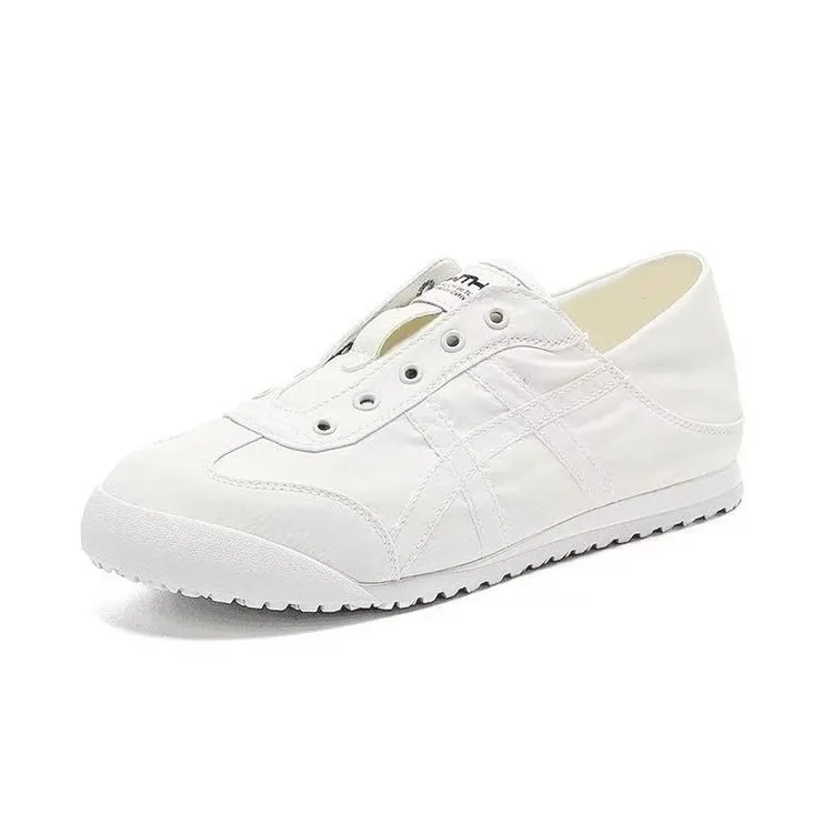 薄款两穿软底德训鞋女2025夏新款一脚蹬小白鞋懒人鞋舒适休闲板鞋