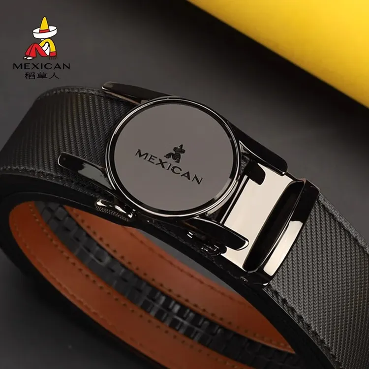 稻草人（MEXICAN）男士男款皮带新款商务腰带潮流耐用真皮百搭